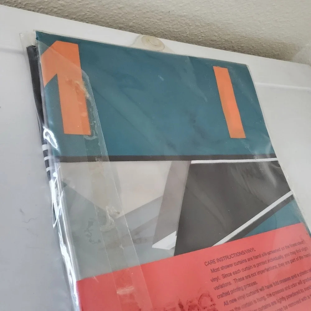 Vintage 1994 Miami Dolphins NFL Shower Curtain Jay Franco Clear Vinyl 70x72 NEW